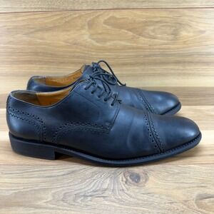 BALLY Alexos Mens 9 D Black Leather Dress Oxfords Shows